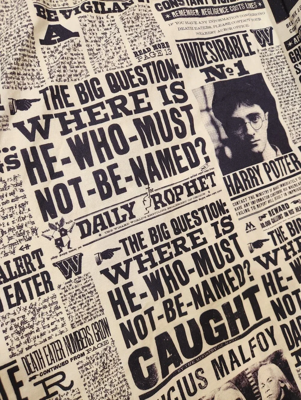 Pottery Barn Harry Potter Newspaper Print Daily Prophet Twin Duvet Cover Bedding